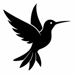 Clean Hummingbird Silhouette Illustration