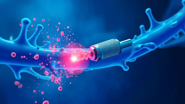 Implantation, device integration, tissue response. Medical innovation. Implants stimulate surrounding vascular tissue. Tissue regeneration accelerates healing process. Medical devices enhance tissue