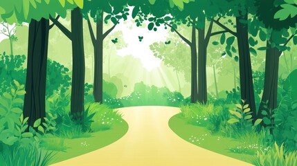 Lush forest path