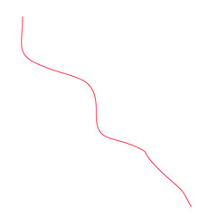 Curved Line Illustration in Red