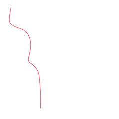 Curved Line Illustration in Red