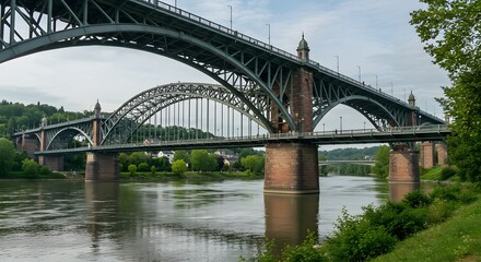 Naklejka premium Bridge Over River in Germany