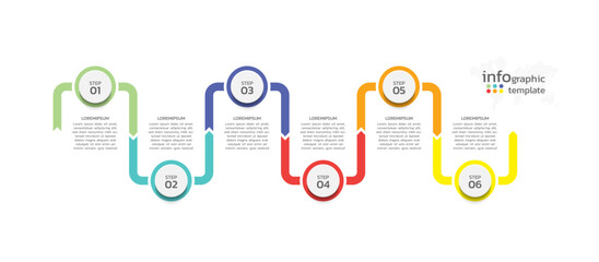 Business infographic template colorful background design