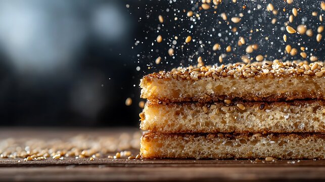 a piece of cake with a biter falling out of it