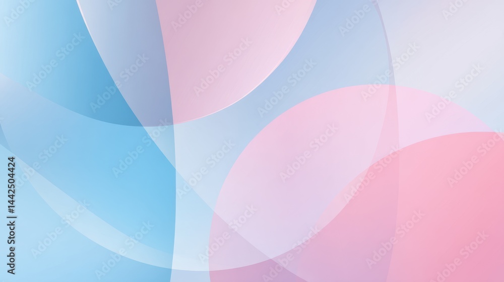 Poster minimalist pastel abstract background with soft gradients and geometric shapes, ideal for trendy, st