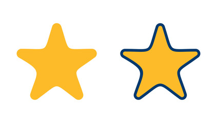 Star Icon vector isolated on white background. Star vector icon. Rating symbol