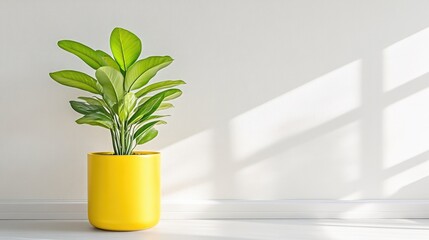 Sunlight on a potted plant