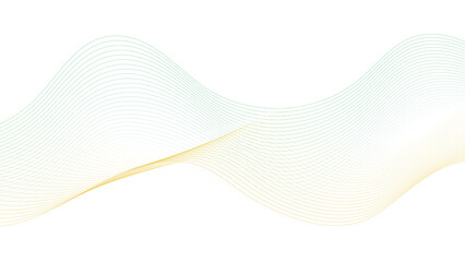 Subtle Green and Yellow Gradient Waves on White Background