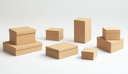 Assorted cardboard boxes of various sizes