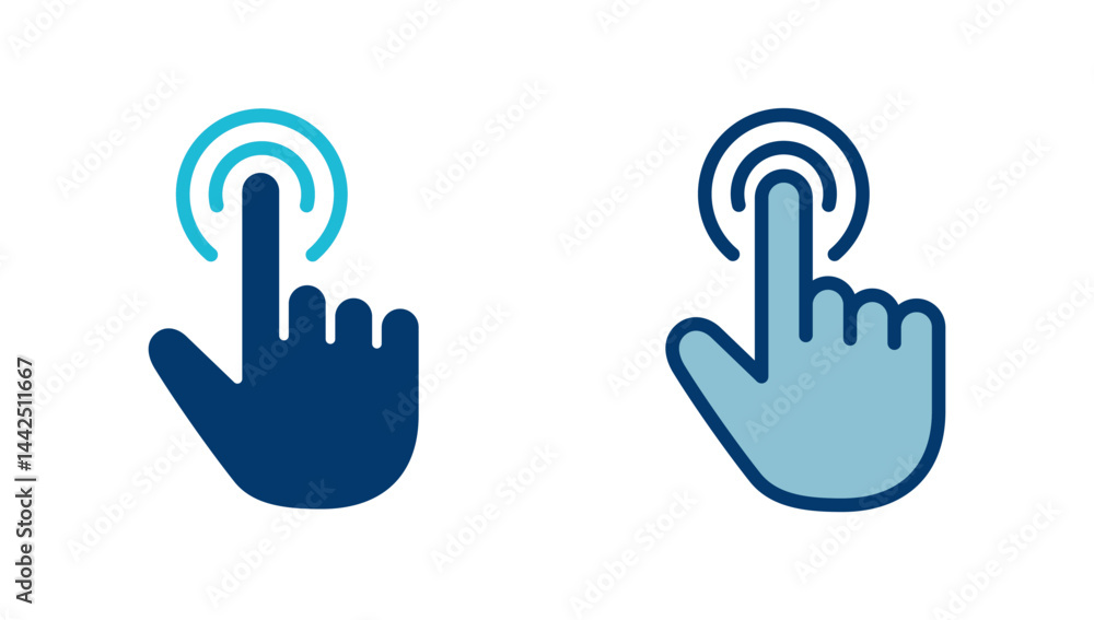 Poster hand click icon vector isolated on white background. pointer icon vector. hand cursor icon vector
