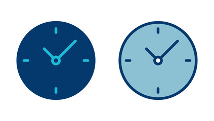 Clock icon vector isolated on white background. Time icon vector. Clock vector icon