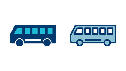 Bus Icon vector isolated on white background. Black bus vector icon