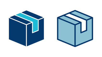 Box icon vector isolated on white background. Cardboard box, packaging open. Box vector icon