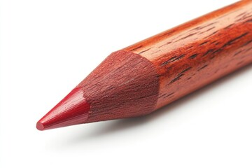 Close-up of a vibrant red colored pencil