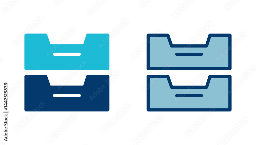 Poster archive folders icon vector isolated on white background. binders vector icon. archive storage icon.