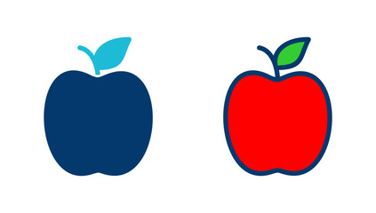 Apple icon vector isolated on white background. Apple vector icon.