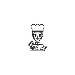 Chef icon flat vector design