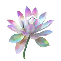 Fototapeta premium Iridescent Lotus Flower with Colorful Abstract Background