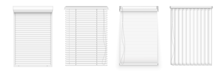 png closed shutter and window blind object with horizontal and vertical plastic lines in modern office or home interior with daylight shade and realistic style decor on white background

