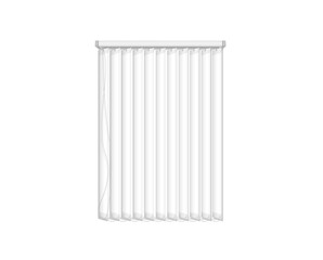 png striped curtain with aluminium roller blind and flat window object in graphic design showing security style for privacy and sunlight control in abstract room with decor illustration

