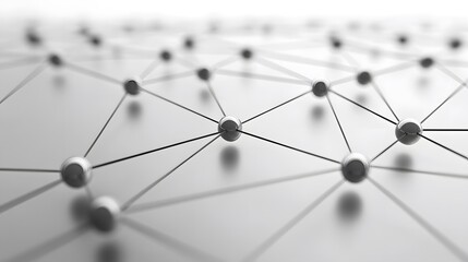 Abstract Network Connection: Nodes and Lines in 3D