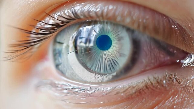 Human eye closeup: pupil dilation and contraction in high definition