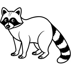 Obraz premium Elegant Raccoon Line Drawing