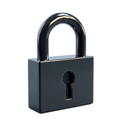 Naklejka premium A dark metallic padlock a symbol of security and protection