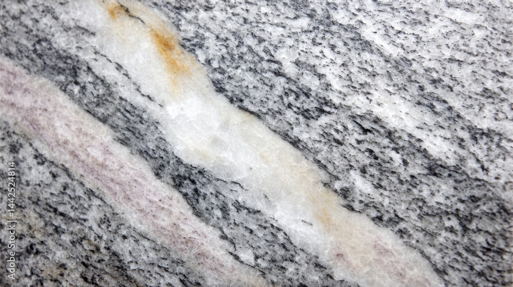 Poster this macro shot captures a smooth pale gray granite surface featuring delicate natural veining, idea