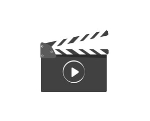 png cinema concept with clapboard icon and realistic illustration of flat picture template for...