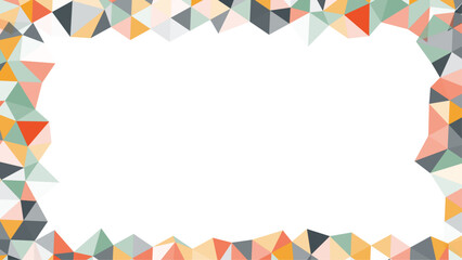 Colorful triangular shapes frame seamless pattern background