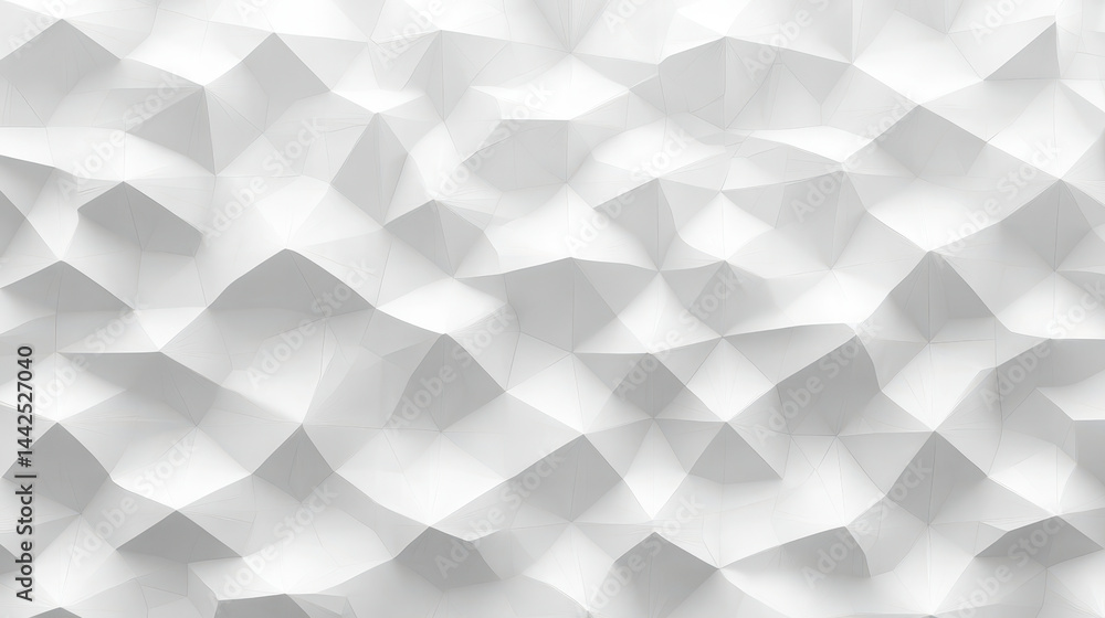 Aufkleber abstract white polygonal 3d geometric pattern for modern design and background concepts