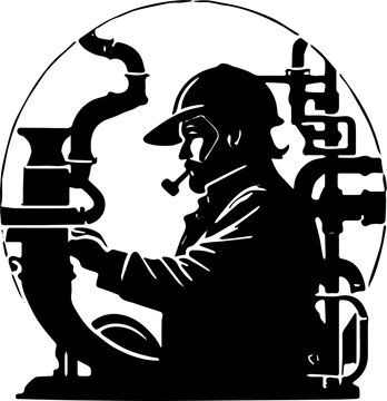 silhouette of a pipe paralon 