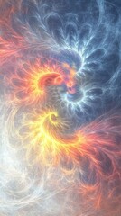 Abstract swirling patterns in vibrant colors, evoking a sense of movement and energy.