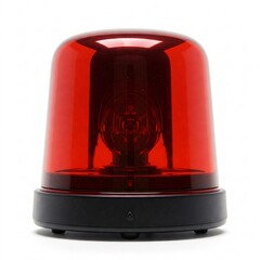 Red warning beacon, isolated on white background