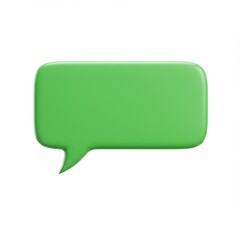 Naklejka premium Green message bubble graphic element on white background