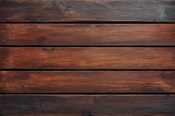 The image features a brown wood texture set against a dark wood background, with rustic table boards used as wallpaper