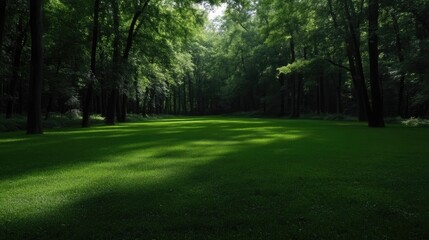 Obraz premium Lush green forest meadow