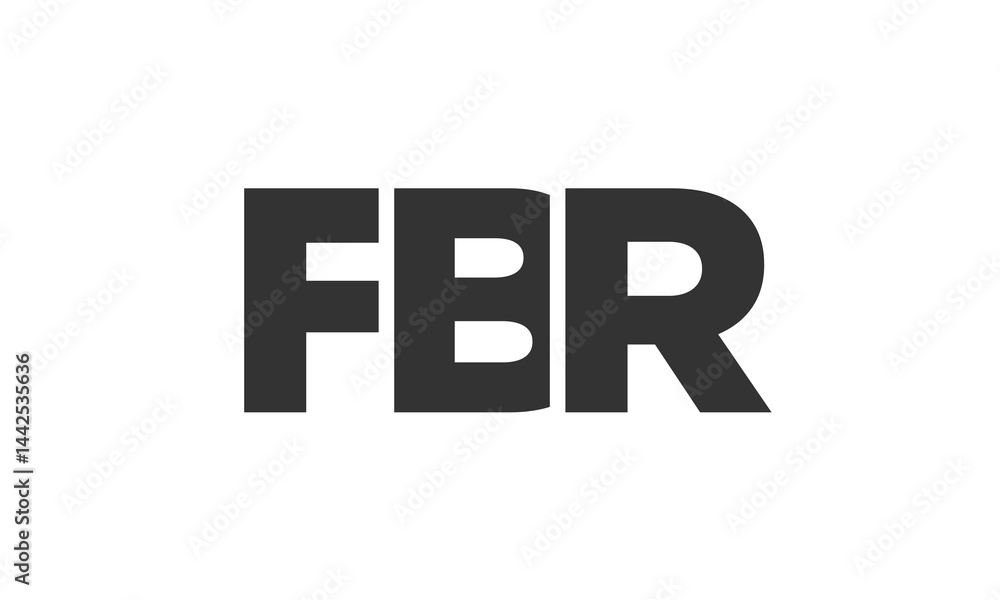 Poster fbr logo design template with strong and modern bold text. initial based vector logotype featuring s