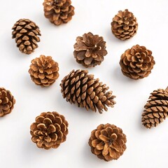 Pine cones isolated on a white background