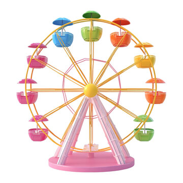 Colorful Ferris wheel ride fun fair amusement park joy