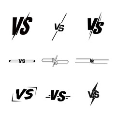 Versus logo. VS letters for sports, fight, competition, battle, match, game. Vector icon.
