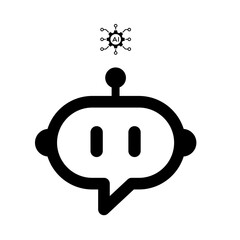 Robot AI technology icons Artificial intelligence. 