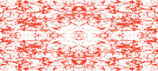 Red Ink Marble Splatter Texture Abstract Symmetrical Background.