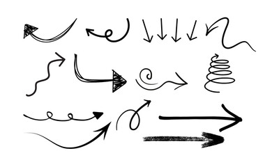 set of business line arrows Swirly Arrow Illustration View more by Ganges Scribble arrow Spiral Arrow Doodle Hand Drawn Arrow	
