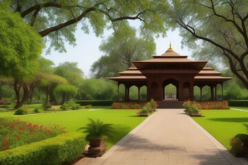 Mughal Pichwai Garden