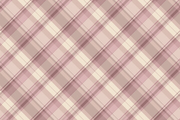 Elegant plaid pattern in soft, muted pink and cream tones. Seamlessly tileable texture ideal for backgrounds, textiles, wrapping paper, and versatile design projects.