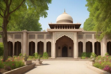 Fototapeta premium Mughal Pichwai Garden