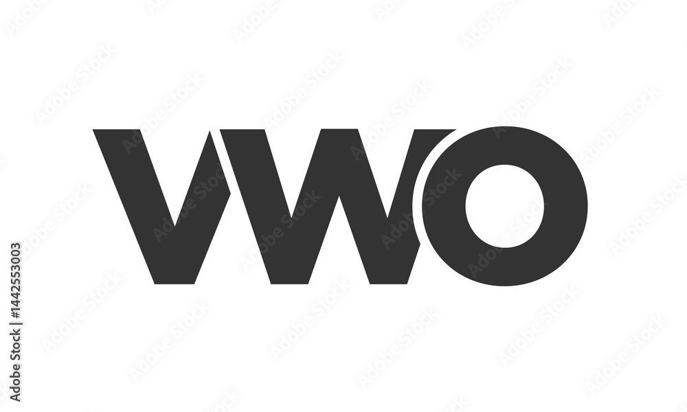 Fototapete vwo logo design template with strong and modern bold text. initial based vector logotype featuring s