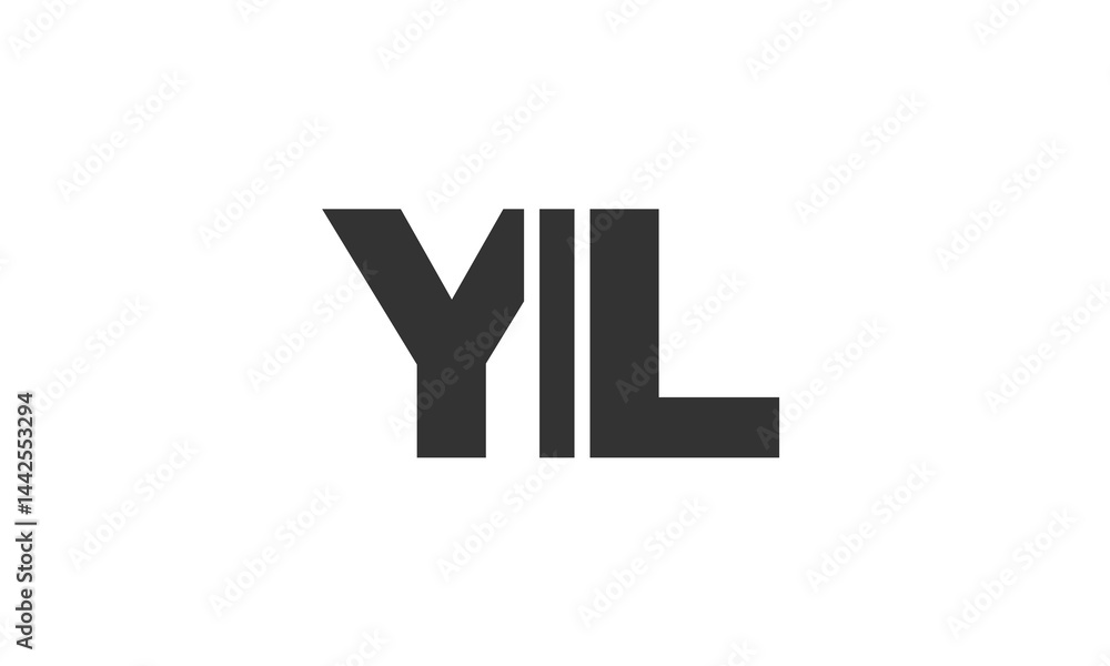 Poster yil logo design template with strong and modern bold text. initial based vector logotype featuring s